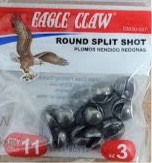 Eagle Claw round split shot size 3-11pk