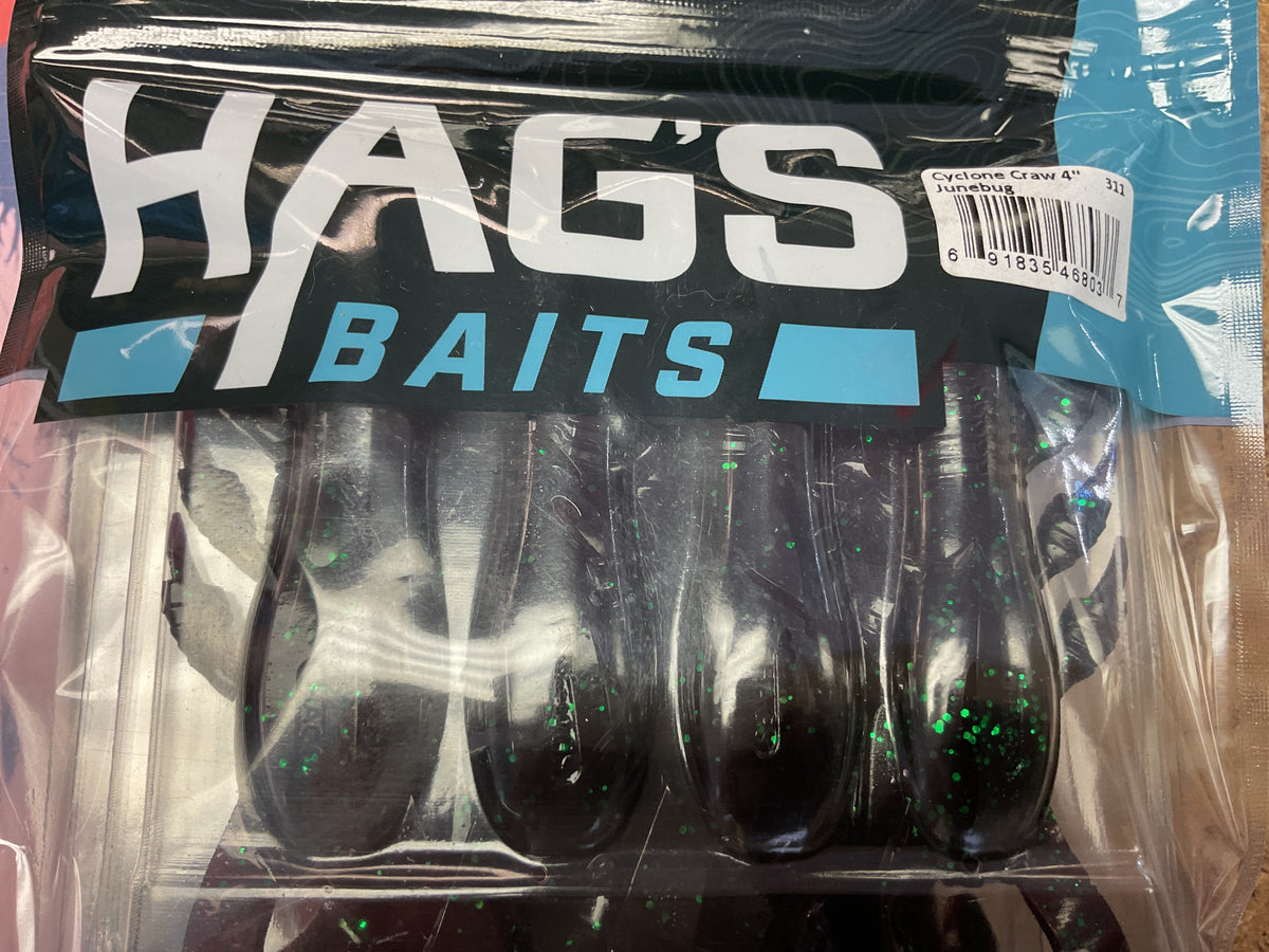 Hag’s Baits Cyclone Craw 4” (junebug)