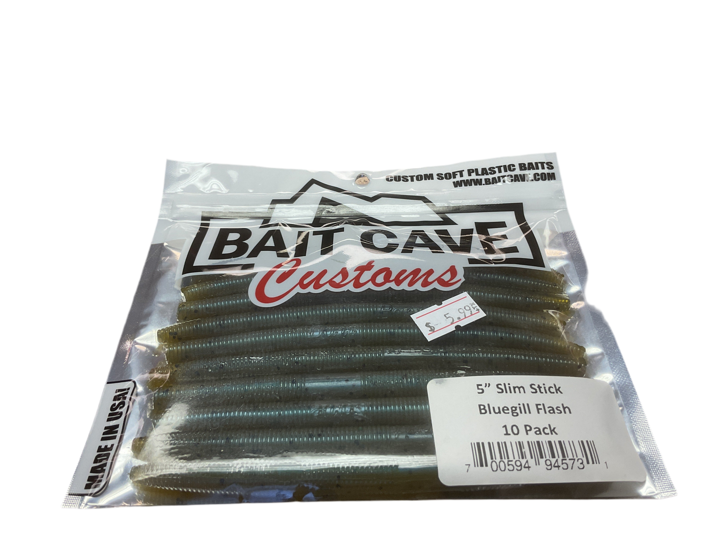 Bait Cave Customs 5” Slim Stick 10pk (bluegill flash)