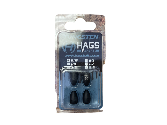 Hag’s Baits Tungsten Flipping Weights 3/16oz 4pk