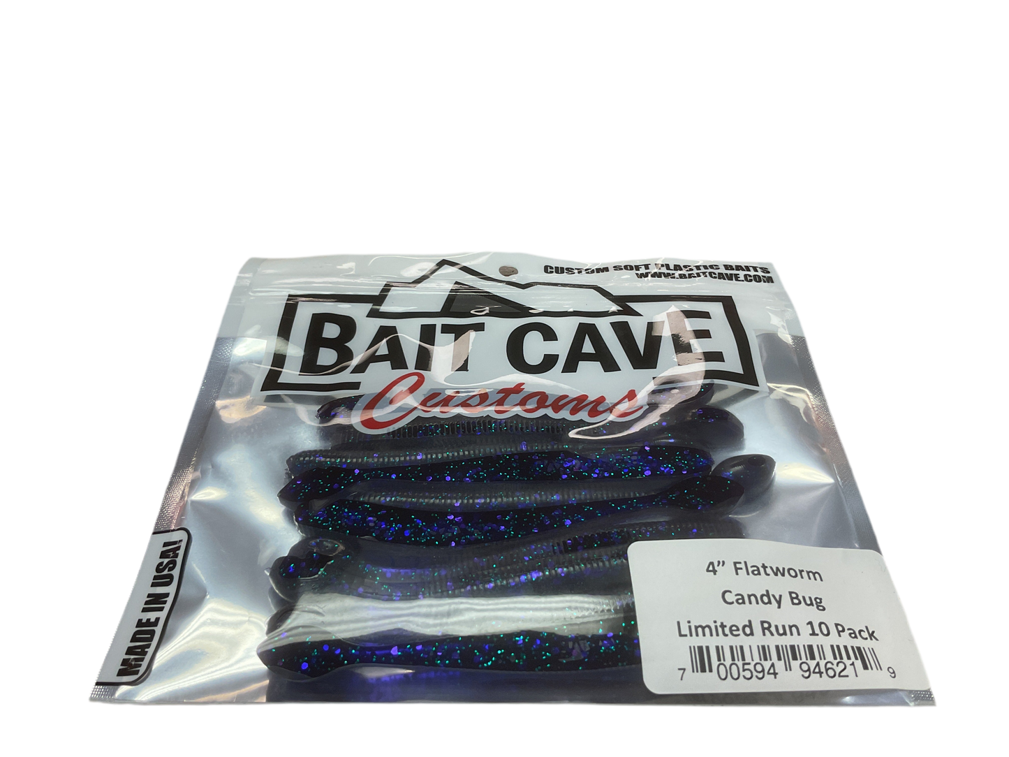 Bait Cave Customs 4” Flatworm 10pk (candy bug)
