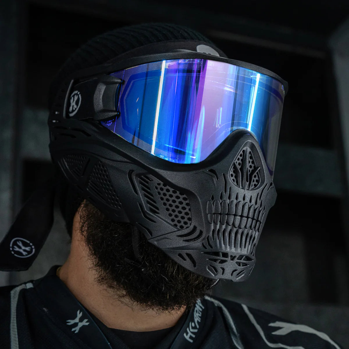 HSTL® SKULL GOGGLE "REAPER" - BLACK W/ ICE LENS