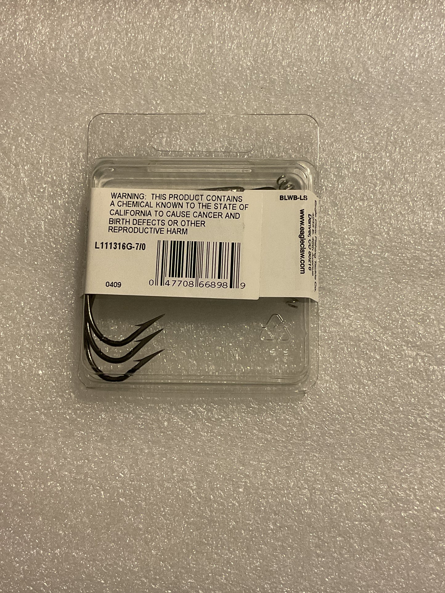 Eagle Claw Swimbait Hook 7/0-3\16oz