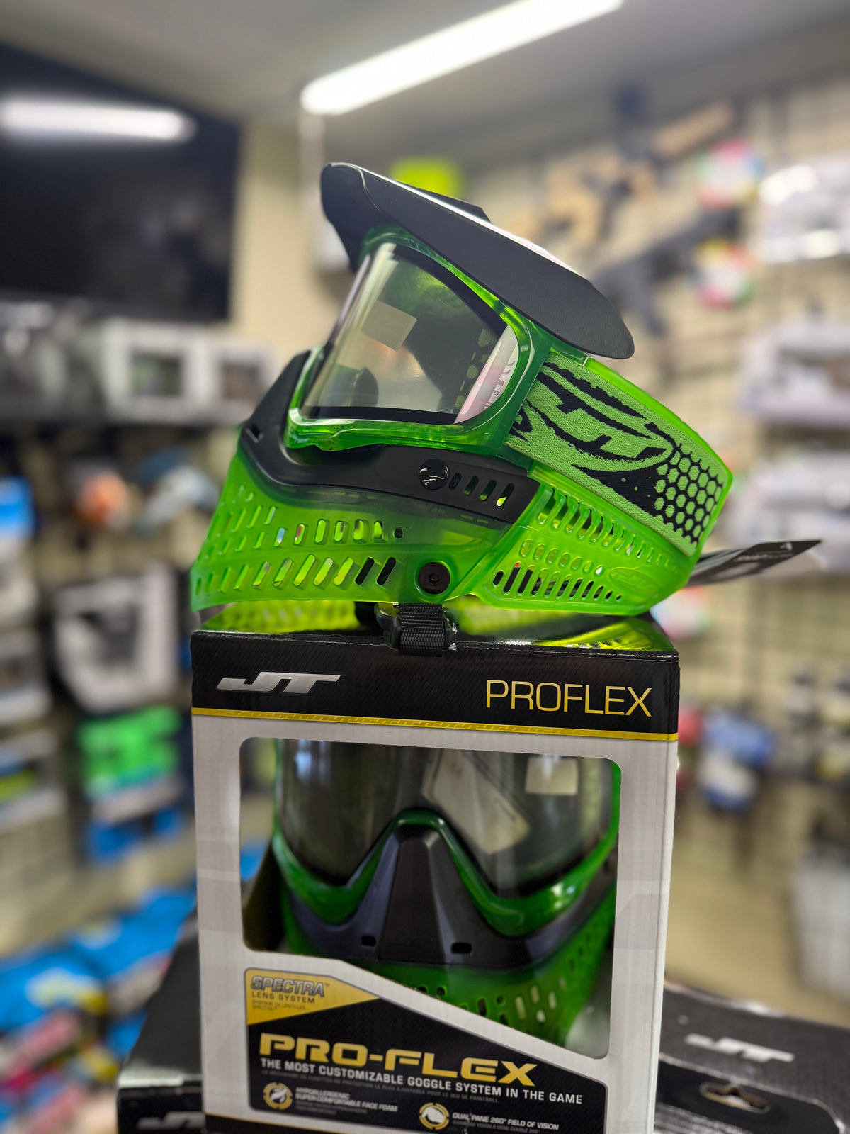 JT ProFlex Paintball Mask - Lucky 15 Pro Team Ice Green