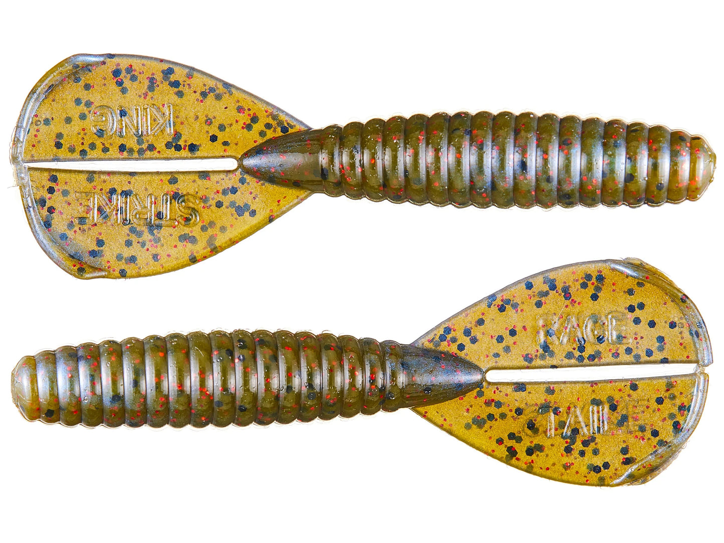 Strike King Rage Menace Grub 4” (blue craw red flake)