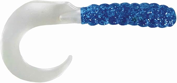 Big Bite Baits 2” Fat Grub 10 pk (blue glitter/pearl)