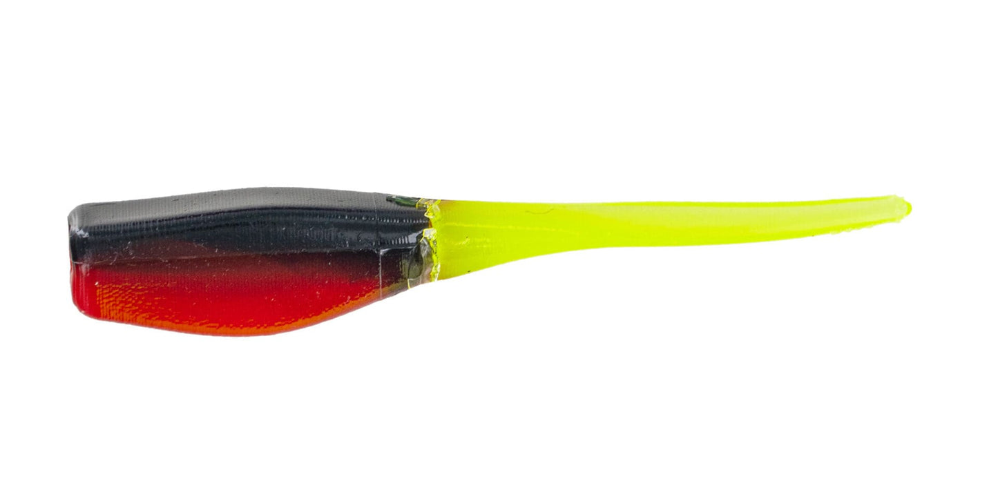 Big Bite Baits Crappie Minnr 10 pk 2”(red/black/chartreuse tail)