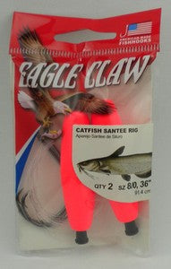 Eagle Claw ECSCR Santee Catfish Drift Rig 2ct 8/0-36”