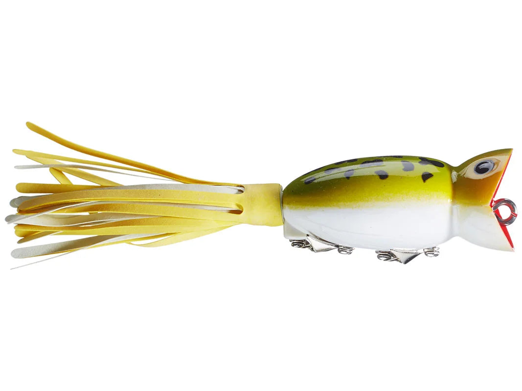 arbogast hula popper fishing lures Arbogast Hula Poppers 1/2oz (frog white belly) – Hooks N' Heifers