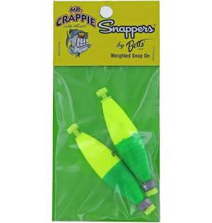 Mr Crappie Snappers Weighted Cigar Float 2” 2pk