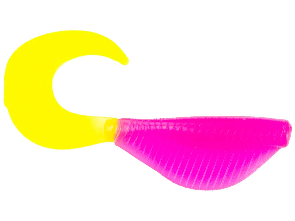 6th Sense Curly Clobber Grub 2” 12pk(pink treuse)