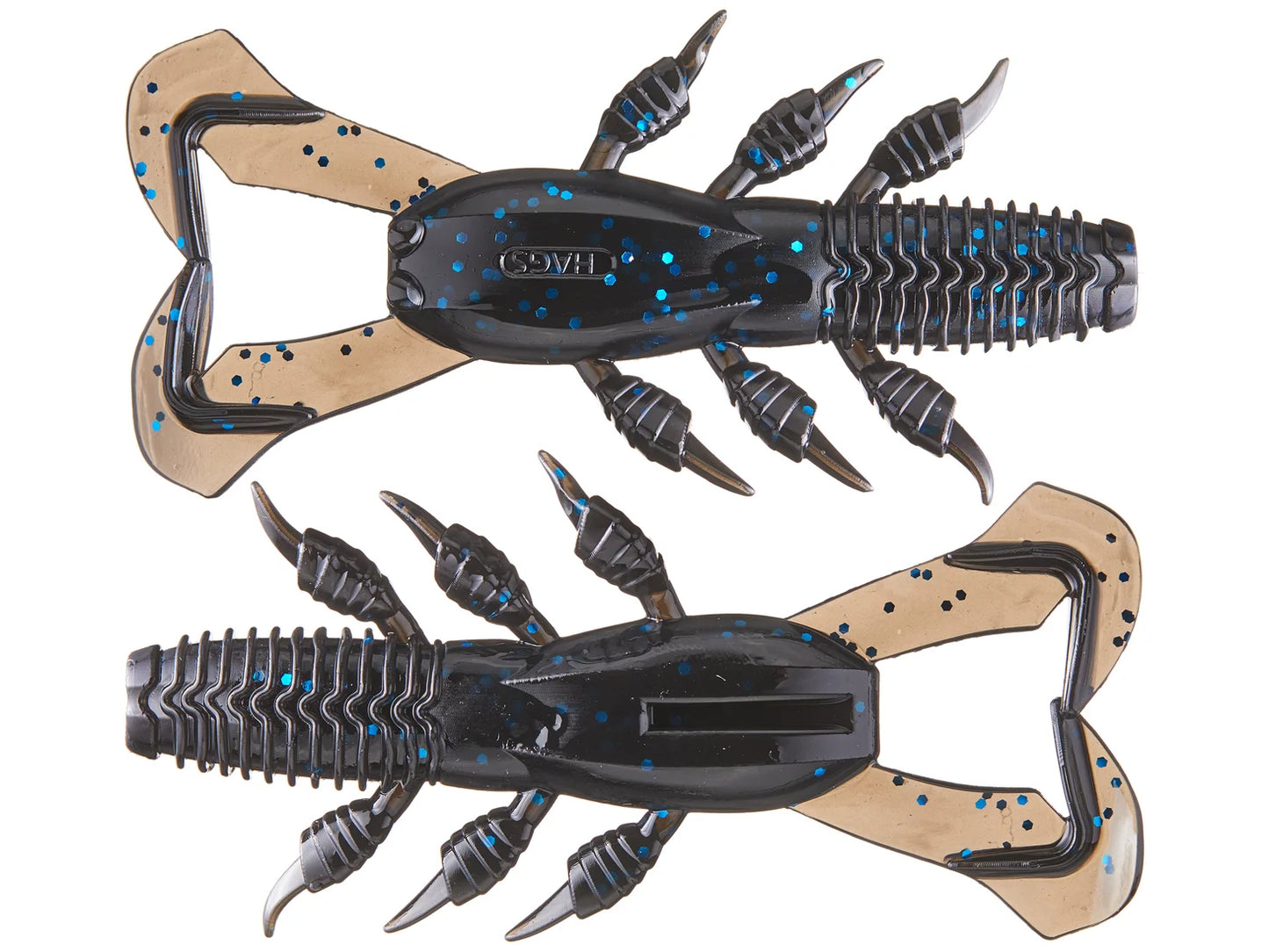 Hag’s Baits Cyclone Craw 4” (black blue)