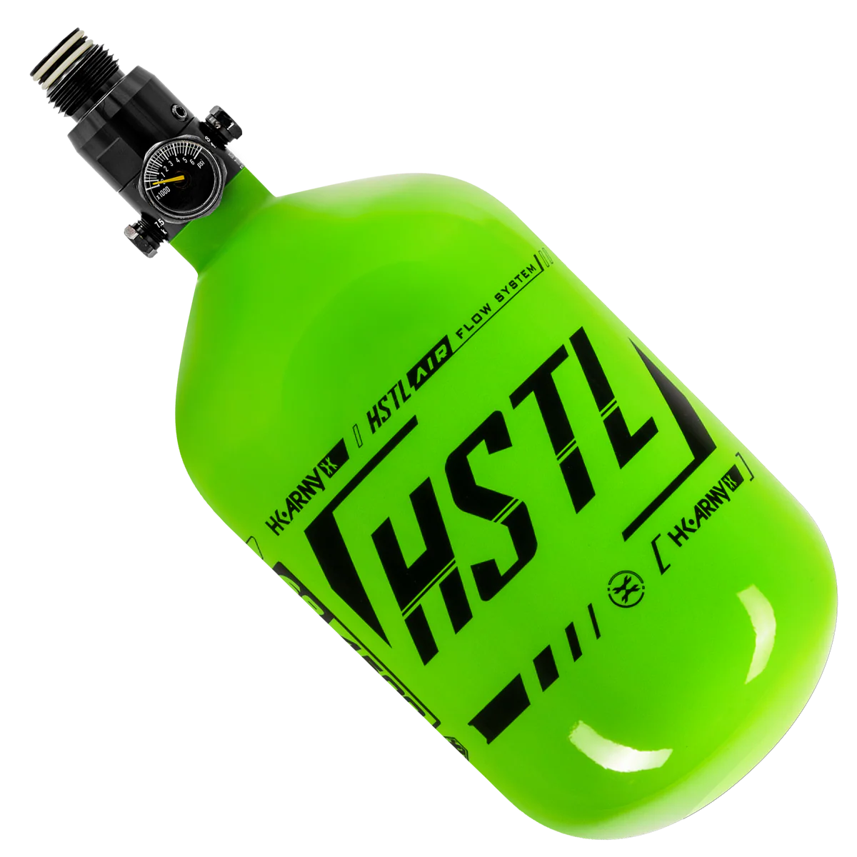 HK ARMY HSTL - CARBON FIBER TANK - STANDARD REG - 68CI / 4500PSI - NEON GREEN/BLACK