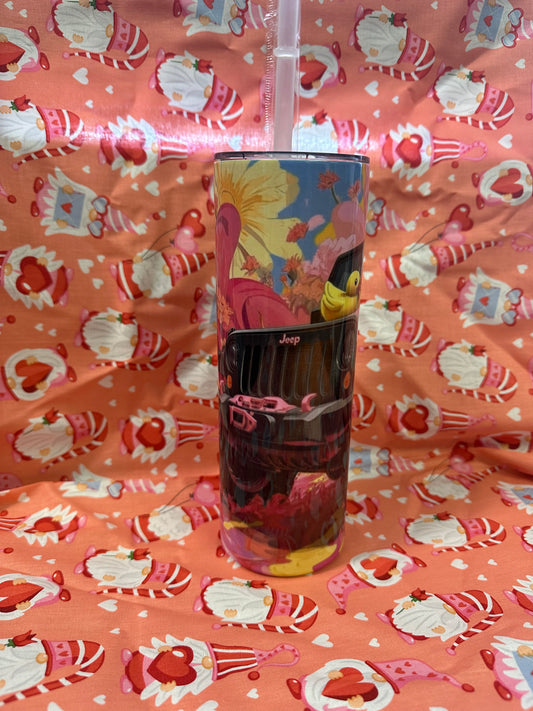 #44 Pink Jeep With Duck