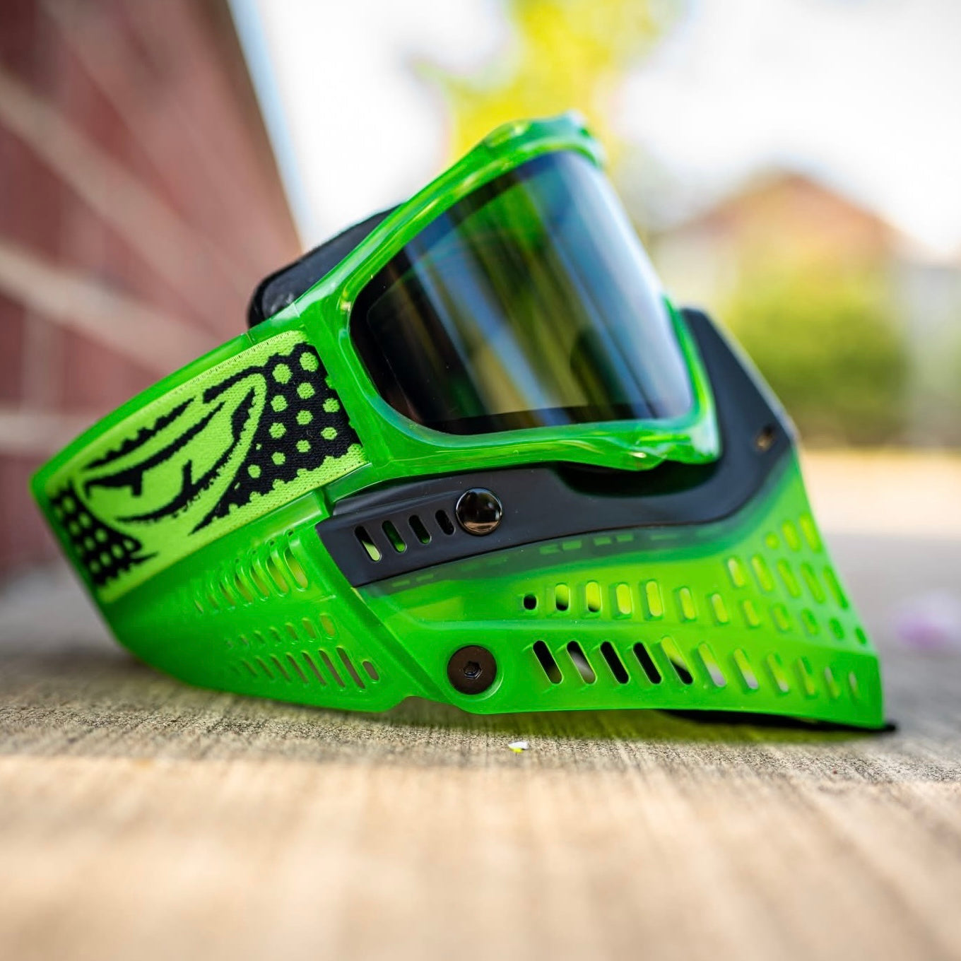 JT ProFlex Paintball Mask - Lucky 15 Pro Team Ice Green