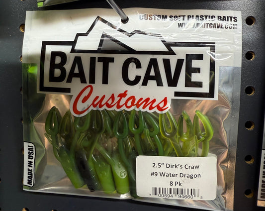 Bait Cave Customs 2.5” Dirks Craw (Water Dragon)