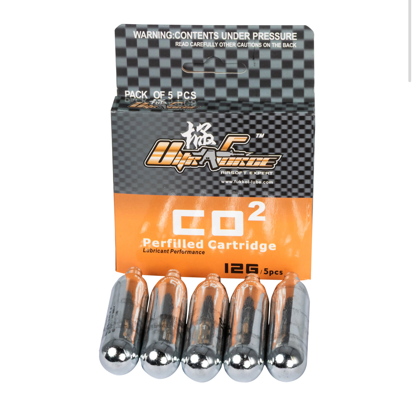 ULTRAFORCE 12g Airsoft Co2 Cartridges 5per Box