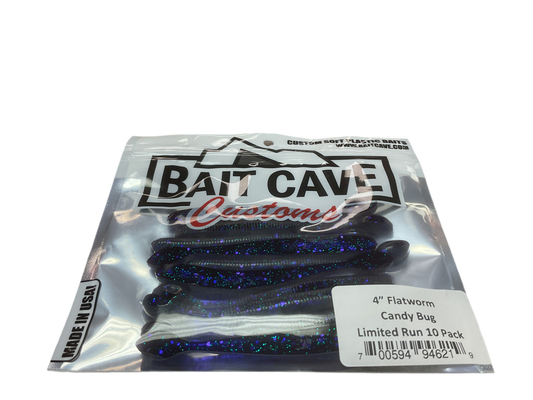 Bait Cave Customs 4” Flatworm 10pk (candy bug)