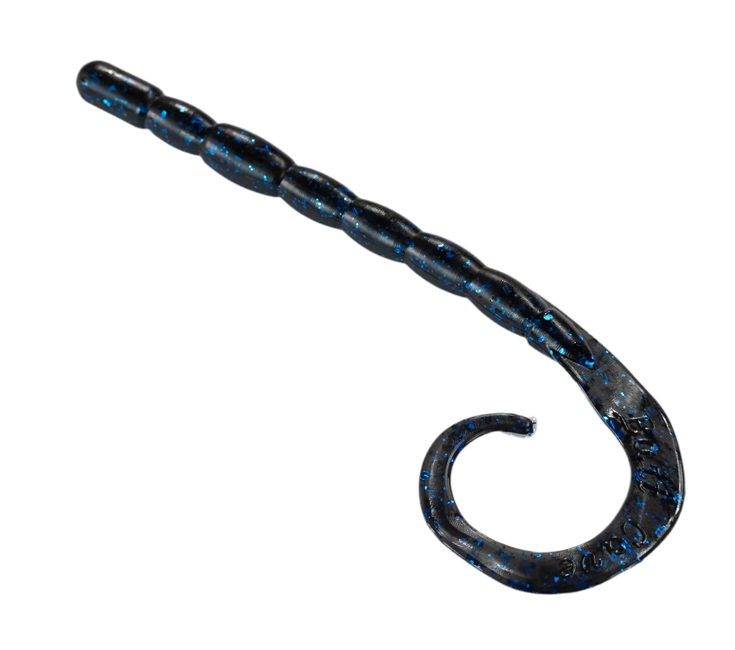 Bait Cave Custtoms 10” AB Worm (Black/Blue)