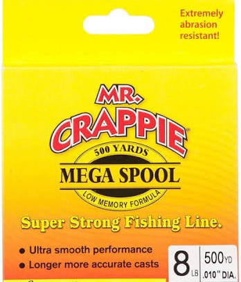 Mr. Crappie® MEGA Filler 8 Lb. - 500 Yards Monofilament