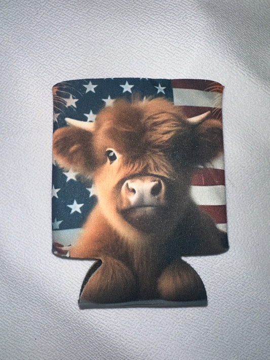 USA Cow Koozie