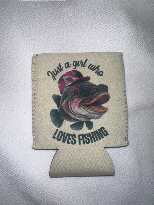Just A Girl Who Loves Fishing Koozie