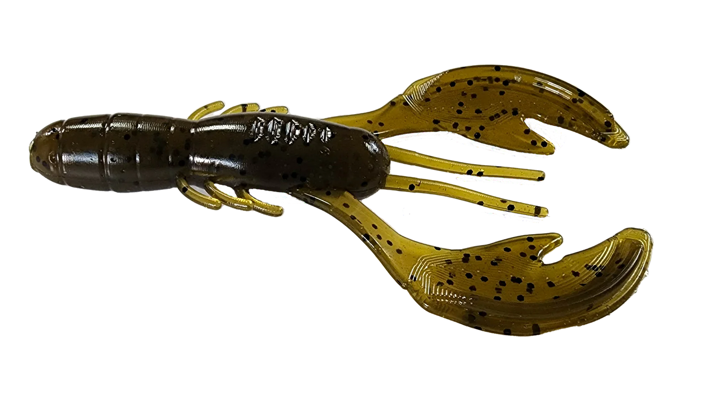 Bait Cave Customs 4” Cave Craw (Green Pumpkin)