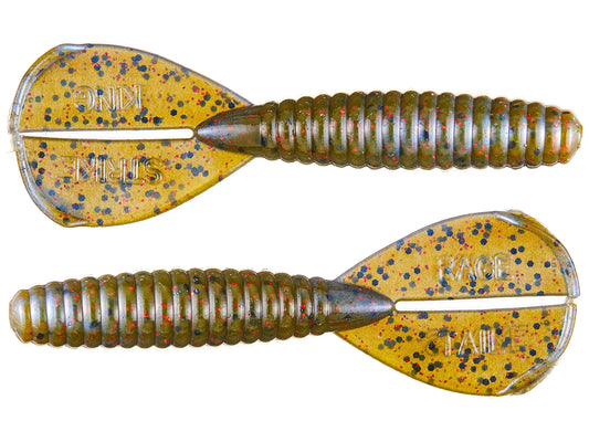 Strike King Rage Menace Grub 4” (blue craw red flake)