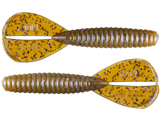 Strike King Rage Menace Grub 3.5” (green pumpkin purple)