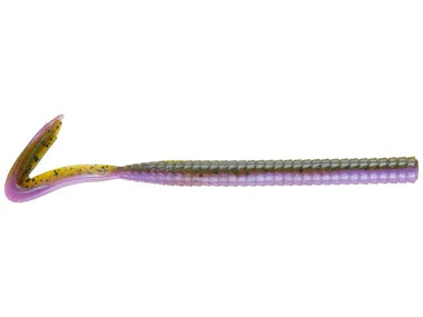 Googan Baits Blazin' Worms 8pk 6.5”(green pumpkin purple)