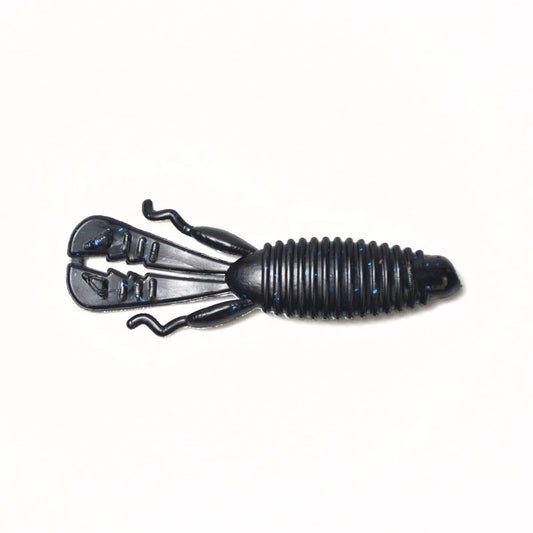 Motion Fishing Rowdy Beaver 6pk 4.25”(black & blue)