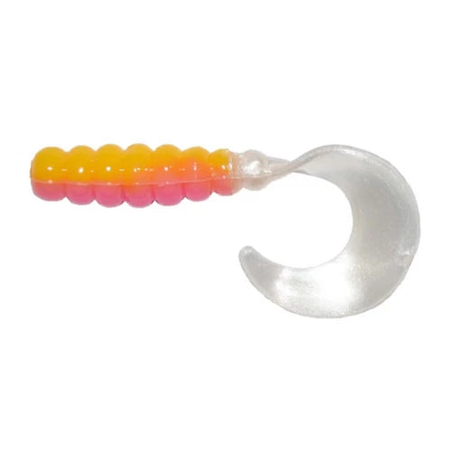 Big Bite Baits 2” Fat Grub 10 pk (pink yellow pearl)