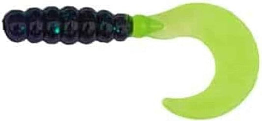 Big Bite Baits 2” Fat Grub 10 pk (green/pumpkin/chartreuse)