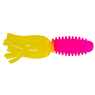 Big Bite Baits 1.75” Slab Tube 10 pk(pink/yellow)