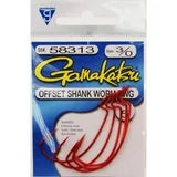 Gamakatsu 6 Piece Soft Plastic Worm Fishing Hooks, 3/0- 5pk
