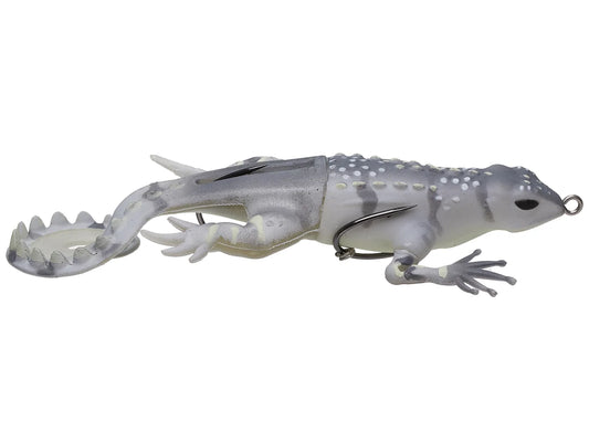 Lunkerhunt Hollow Body Skitter Lizard (albino glow)5.25”
