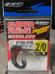 Owner Weedless Sniper Finesse Neko Hook 4Pk