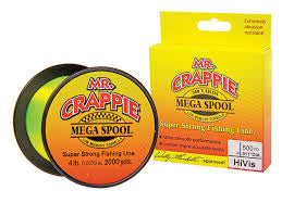 Mr. Crappie® MEGA Filler 8lb- 500 Yards Monofilament HiVis