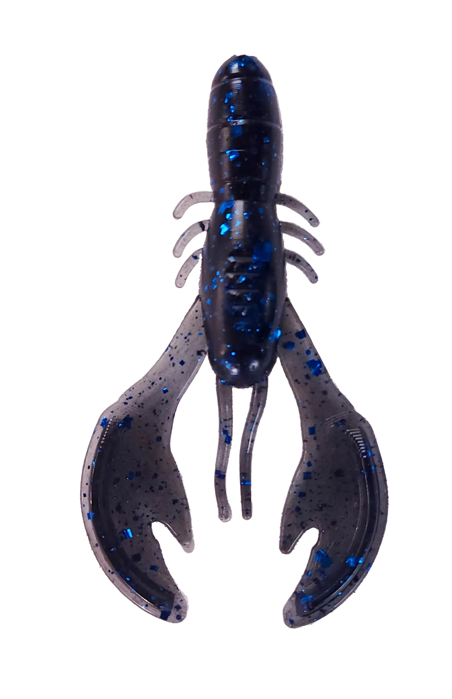 Bait Cave Customs 3” Cave Craw 8pk (black/blue)
