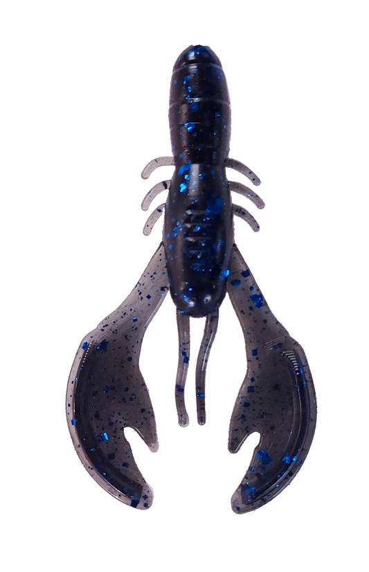 Bait Cave Customs 3” Cave Craw 8pk (black/blue)