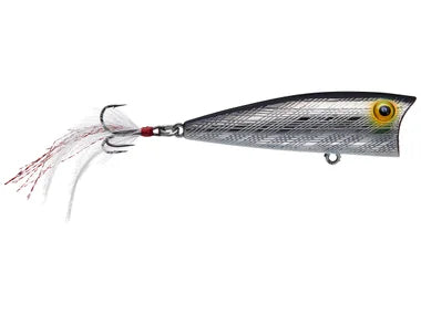 Rebel Pop-R Topwater Popper (silver/blk)