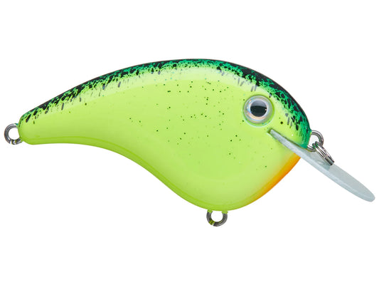 Strike King Chick Magnet Flat Sided Crankbait (chartreuse w Blk splatterback)