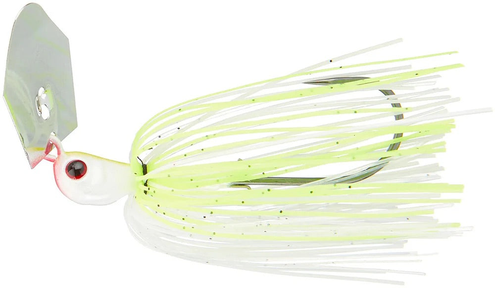 Hag’s Baits Hurricane Bladed Jig 1/2oz (white chartreuse/silver blade)