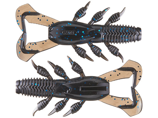 Hag’s Baits Cyclone Craw 4” (black blue)