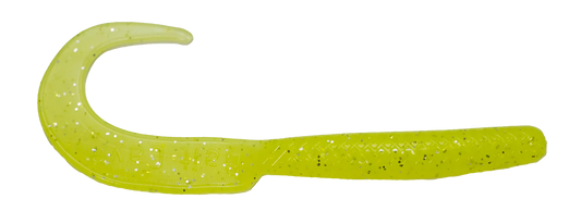 Bait Cave Customs Saber Tail 4” (chartreuse & white)
