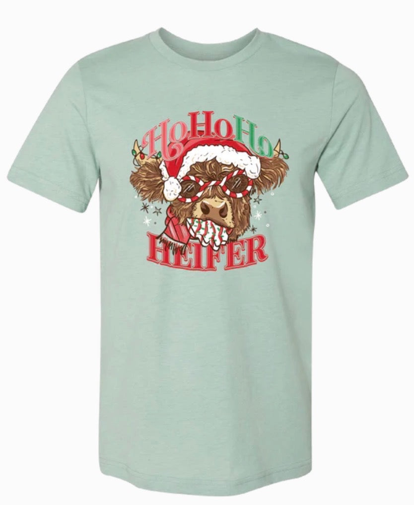 Short Sleeve Ho Ho Ho Heifer