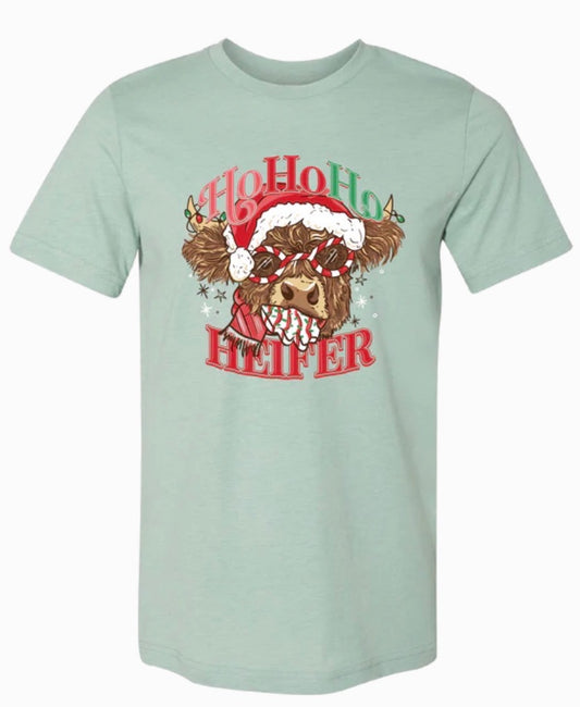 Short Sleeve Ho Ho Ho Heifer