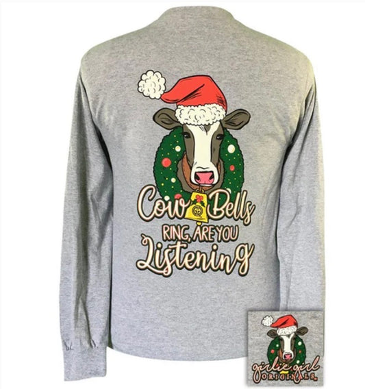 Long Sleeve Cow Bells Ring Are You Listening’