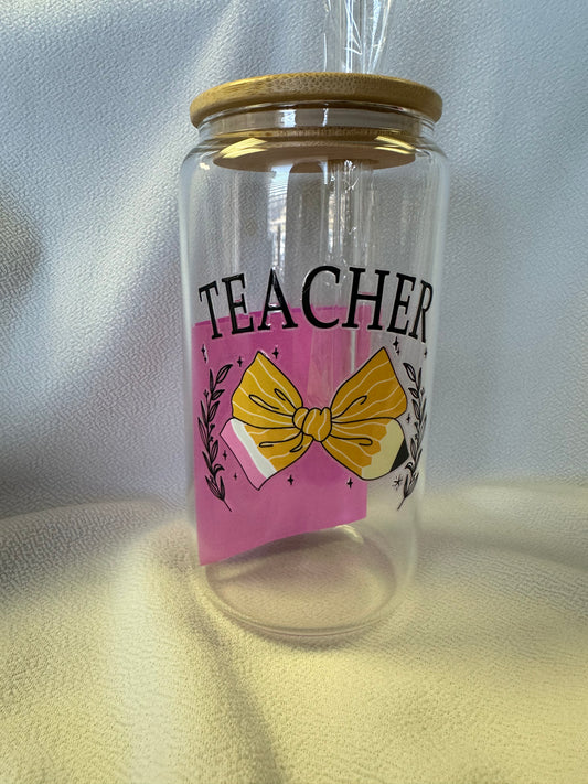 Teacher W/ Pencil Bow #2
