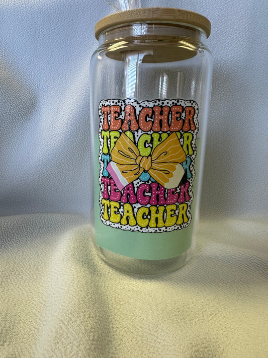 Teacher W/ Pencil Bow #3